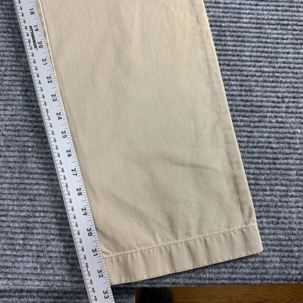 J.Crew The Bleecker Chino Pants Mens 34x34 Khaki Tan Straight Leg Cotton Twill